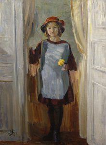 Garota na porta (Maria Eiebakke) 1918 (óleo sobre tela)