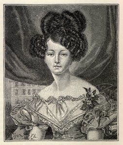Augusta de Saxe-Weimar-Eisenach como Princesa da Prússia, 1829. de August Heinrich Ferdinand Tegetmeyer
