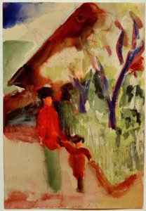 Am Schweizerhaus de August Macke