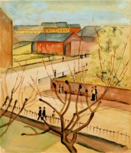 Vista da nossa rua na primavera de August Macke
