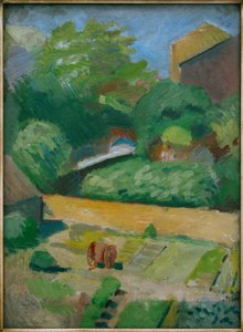 Vista para o jardim vizinho (Bonn) de August Macke