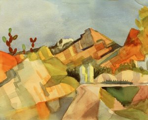 Paisagem rochosa de August Macke