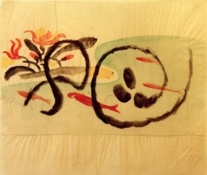 Padrão de peixe, design para bordado de August Macke