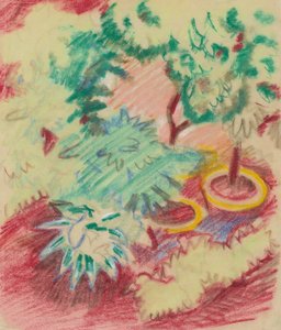 Vasos de flores. de August Macke