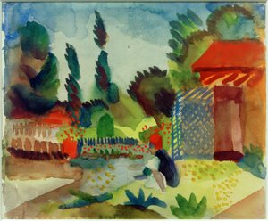 abrigo de jardim de August Macke