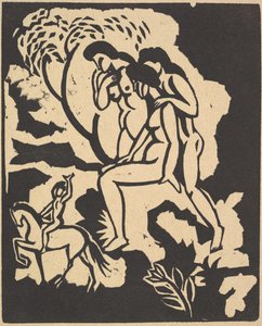Saudação de saudação, 1912. de August Macke