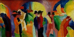 Colunata com veleiro I de August Macke