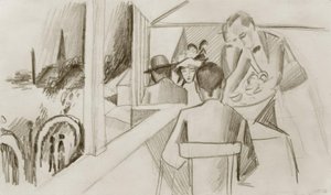dirigível Café de August Macke