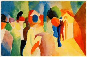 Com jaqueta amarela de August Macke