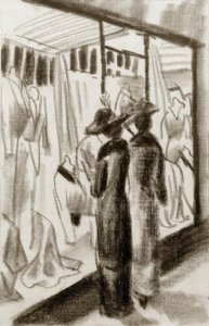 Loja de moda no arcade de August Macke