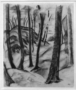 Motivo do Wolfsschlucht de August Macke