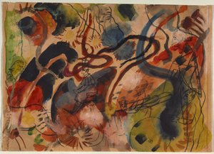 Paródia do Cavaleiro Azul de August Macke