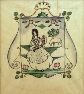 Pastora com uma ovelha de August Macke