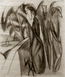 Caminhantes no lago de August Macke