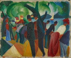 Ande na ponte de August Macke
