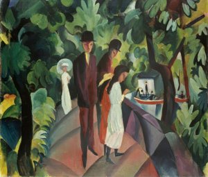 Andar na ponte de August Macke