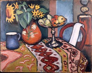 Ainda vida com girassóis II, 1911 de August Macke