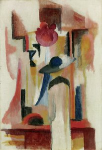 Estudo de uma vitrine brilhante, 1913 de August Macke