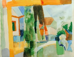 Nosso jardim no lago 4 de August Macke