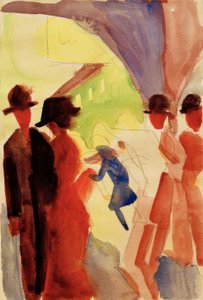 Sob os mandris em Thun I de August Macke