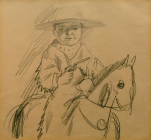 Walter como um vaqueiro de August Macke