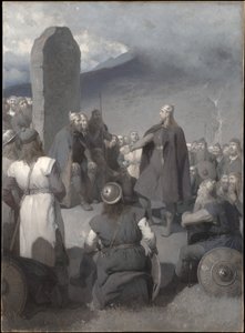 O namoro de Frithiof (da «Saga de Frithiof») de August Malmström