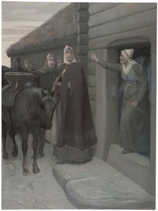 Ilustração para a «Saga de Njal» de August Malmström