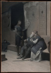 A morte do Rei Ring (da saga de Frithiof) de August Malmström