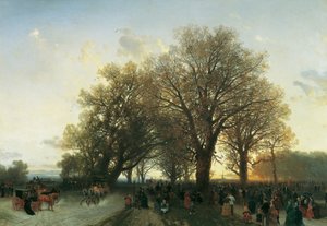 A caminho de casa da Feira Mundial no Prater de Viena, em 1873