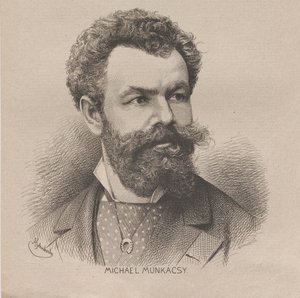 Retrato do artista Mihály von Munkácsy 1844-1900, 1880. de August Schubert