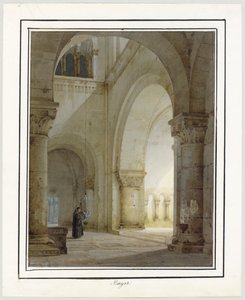 Interior de uma igreja românica de August von Bayer