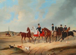 Cavalgada com cães de August von Rentzell