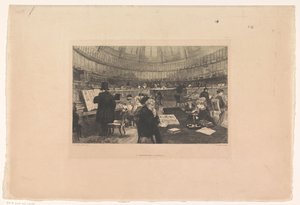 Sala de leitura do Museu Britânico de Auguste Andre Lancon