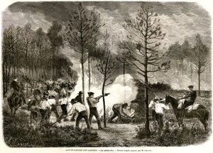 O grande incêndio das Landes, o contra-fogo