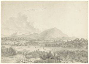 paisagem javanesa de Auguste Antoine Joseph Payen