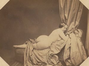 Nu acadêmico, reclinado em um sofá, c. 1855