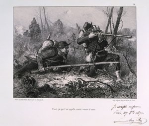 Soldados franceses, cerco de Paris, 1871 de Auguste Bry