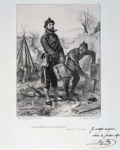 Soldados da Garde Nationale, cerco de Paris, 1870-1871 de Auguste Bry