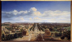 Vista de Paris tirada do Arc de Triomphe de l