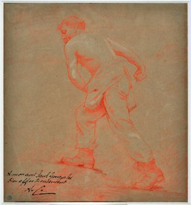 Le sower Desenho de Auguste Carli (1868-1930) de Auguste Carli