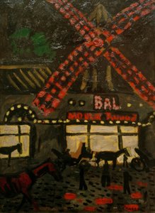 O Moulin Rouge, à noite de Auguste Chabaud