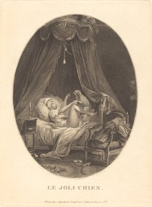 O lindo cachorro de Auguste Claude Simon Legrand after Nicolas Lavreince