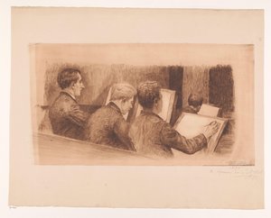 Aula na escola de desenho de Auguste Danse (signed by artist)