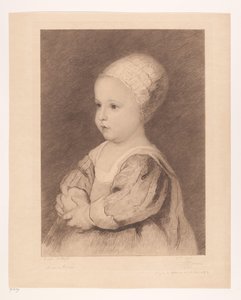 Retrato de uma criança desconhecida de Auguste Danse (signed by artist)
