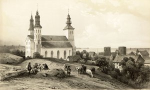 Igreja de Santa Maria em Wisby de Auguste Etienne Francois Mayer