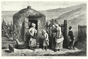 Um copo de água fria (gravura) de Auguste Francois (after) Laby