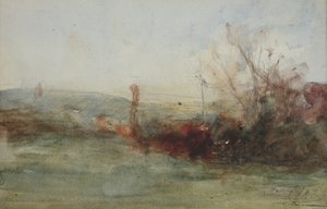 Paisagem, c.1853-65 (aquarela sobre papel)