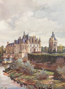 França: Le Chateau De Chenonceaux (litografia a cores)