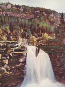 França: Le Saut Du Doubs (litografia a cores)