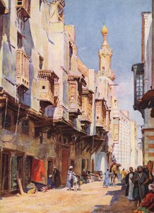 Cairo Antigo, Egito (litografia a cores) de Auguste Gerardin